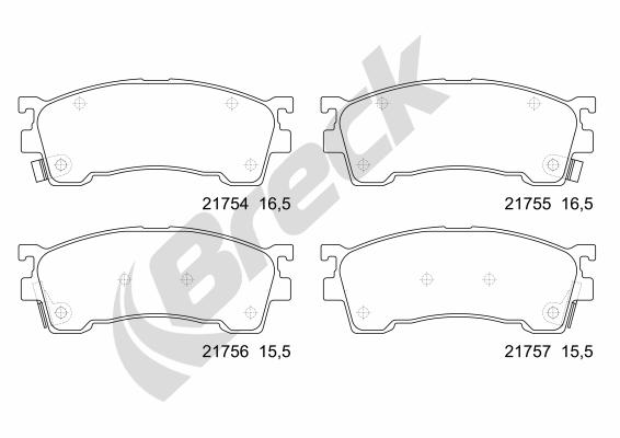 Set placute frana,frana disc 21754 00 701 10 BRECK